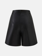 Pu Leather High Rise Shorts (4)