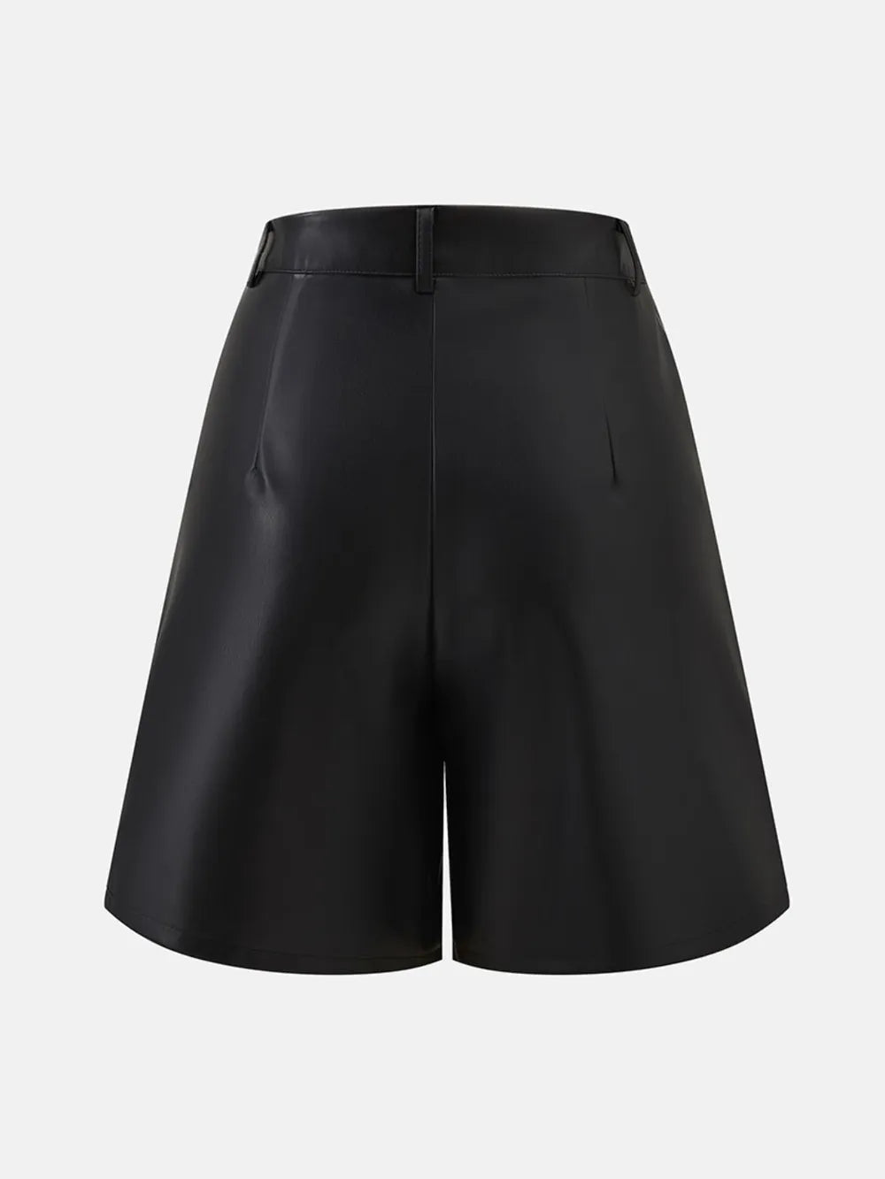 Pu Leather High Rise Shorts (4)
