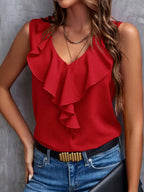 Ruffled V-neck Tank (10)