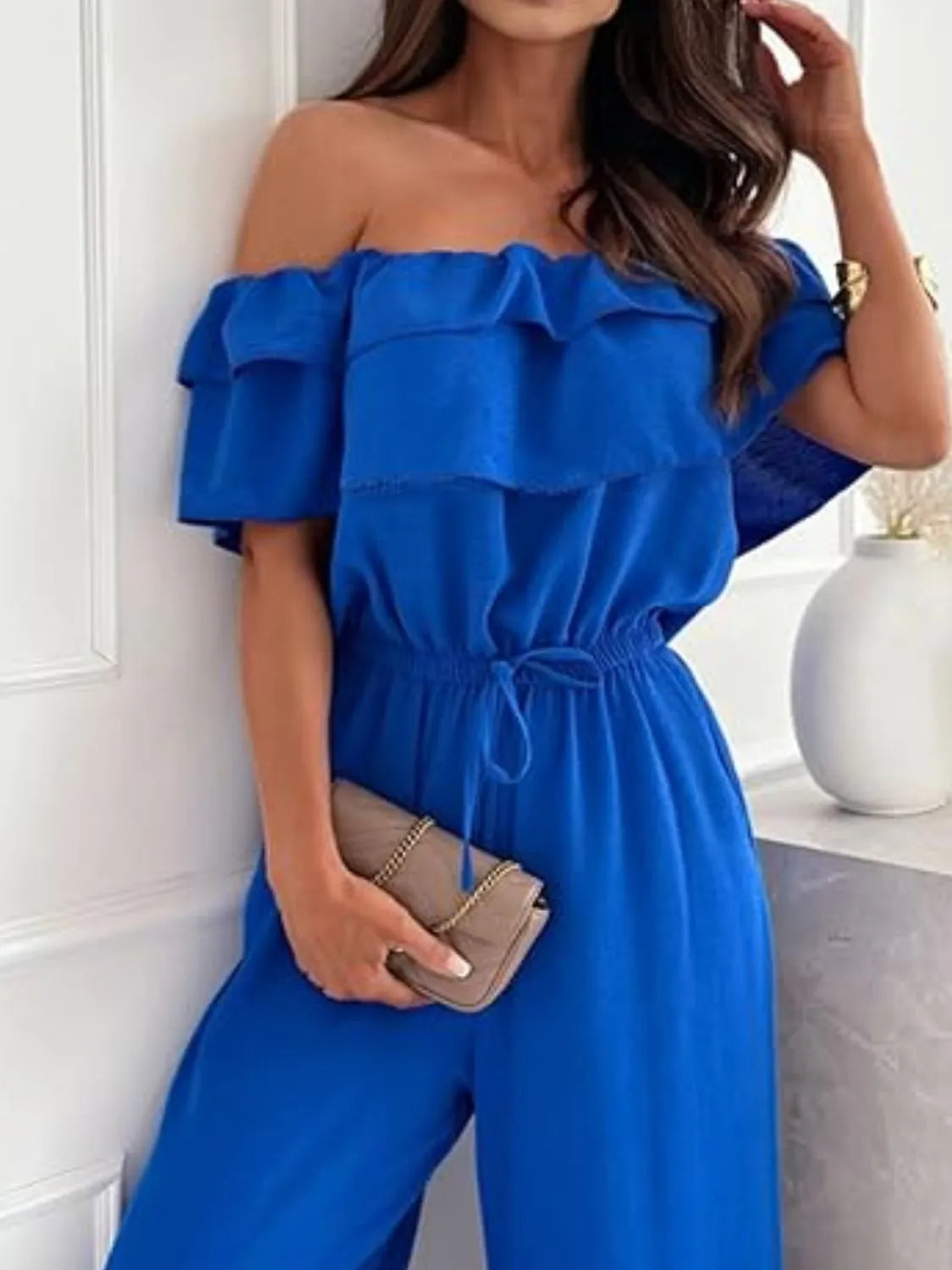 Off-shoulder Ruffled Wide Leg Jumpsuit (12)