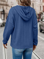 Drawstring Dropped Shoulder Long Sleeve Hoodie (5)
