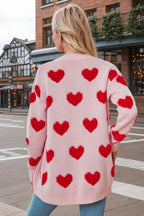 Heart Button Down Long Sleeve Cardigan (2)