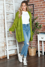 Openwork Open Front Long Sleeve Cardigan (11)