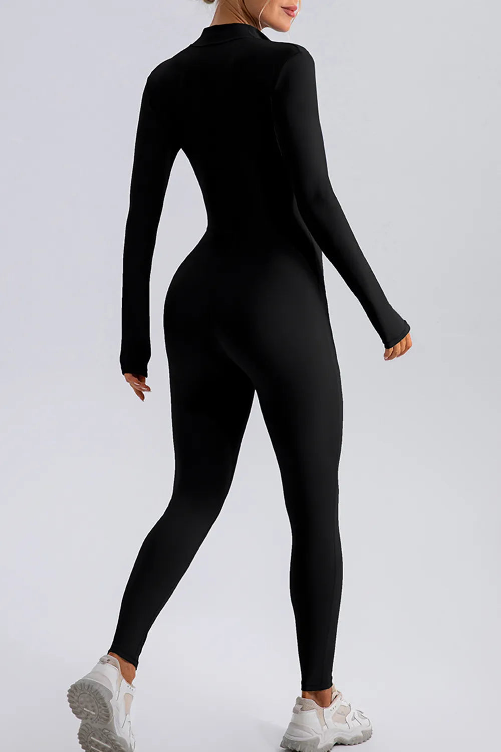 Half Zip Mock Neck Active Jumpsuit (18)
