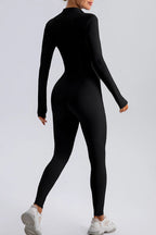 Half Zip Mock Neck Active Jumpsuit (18)