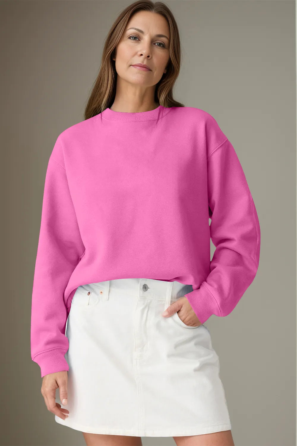 Round Neck Long Sleeve Sweatshirt (8)