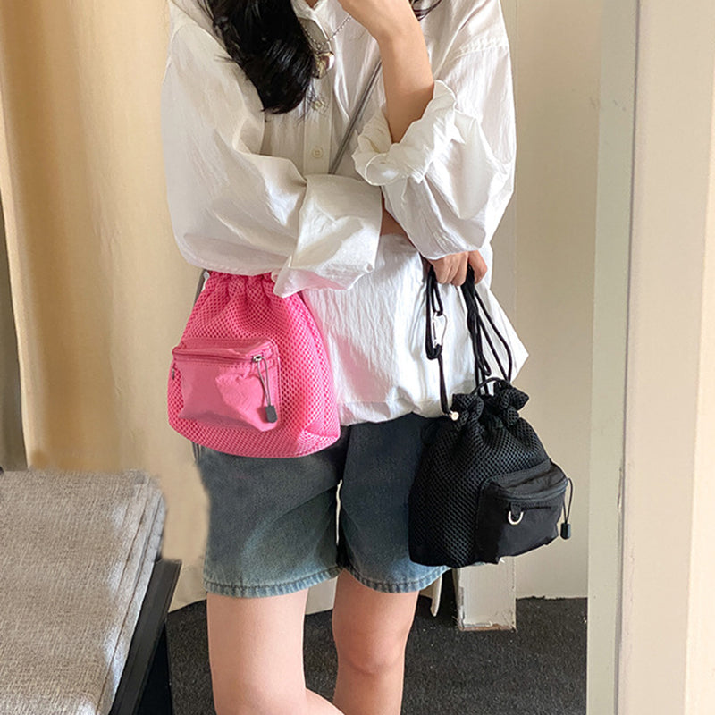 Mesh Drawstring Bucket Bags (11)