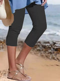 Full Size Cropped Casual Leggings Plus