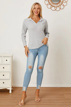 Collared Neck Dropped Shoulder T-shirt (10)