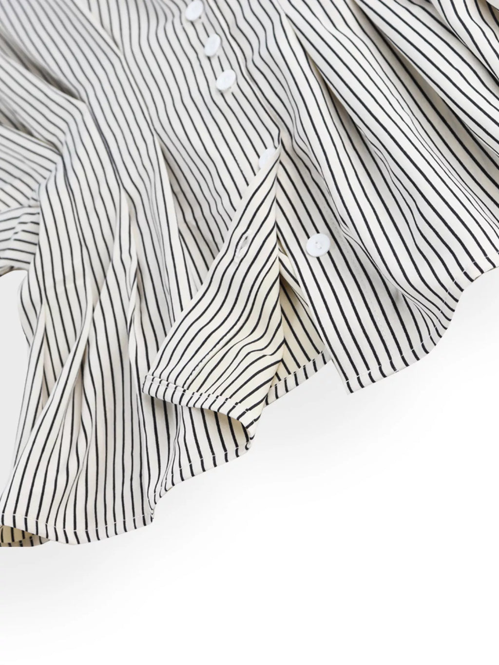 Striped Cinched Waist Shirt (4)
