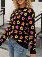 Floral Crew Neck Sweater (9)