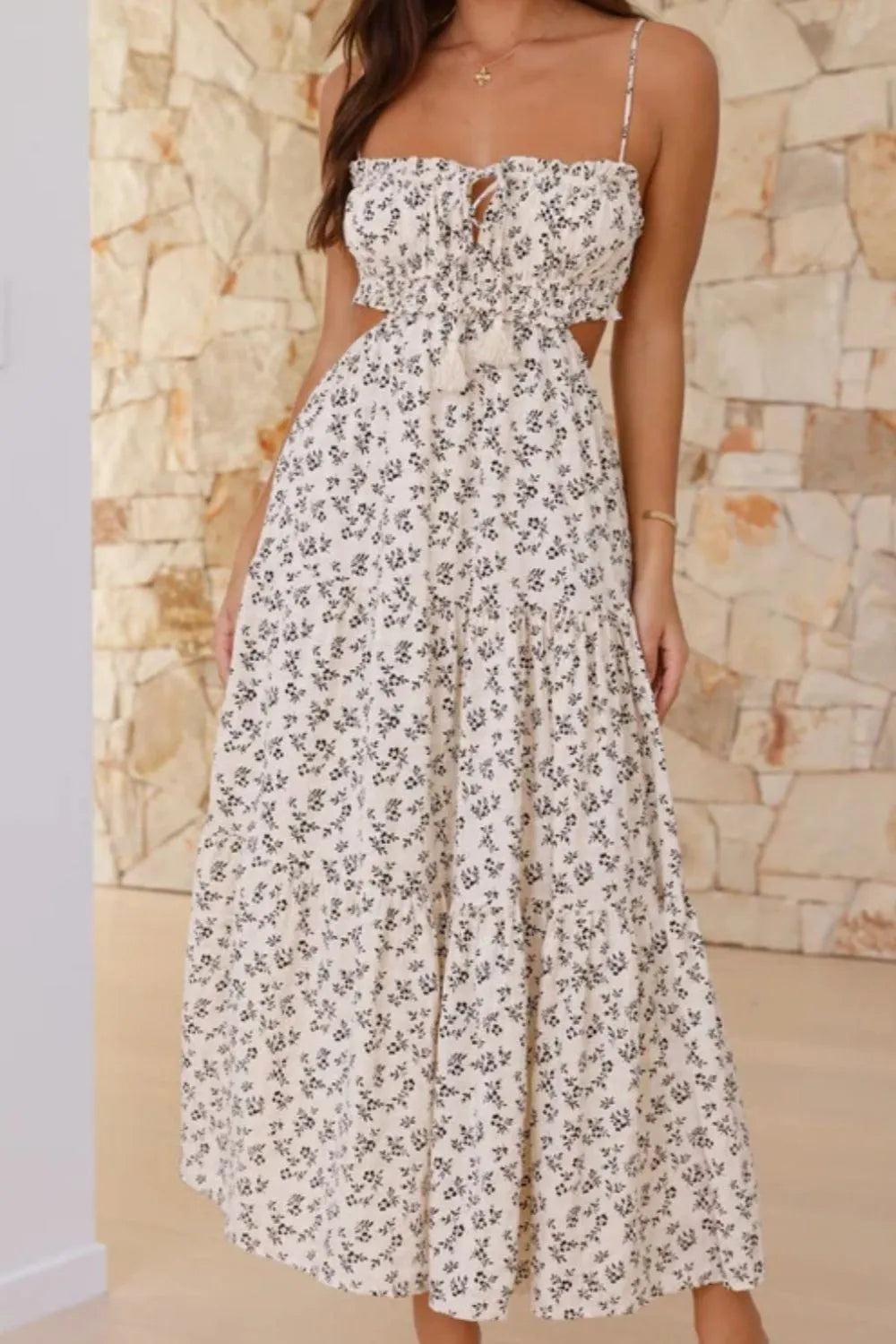 Cutout Printed Sleeveless Midi Cami Dress (17)