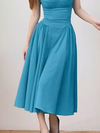 Sweetheart Neck Spaghetti Strap Midi Dress (32)