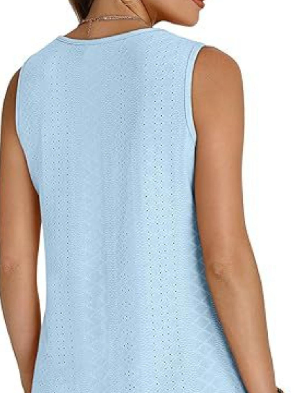 Eyelet V-neck Tank (5)