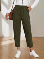 Corduroy Pocket High-waist Solid Color Straight Casual Pants variant CJTZ258861601AZ|CJTZ258861602BY|CJTZ258861603CX|CJTZ258861604DW