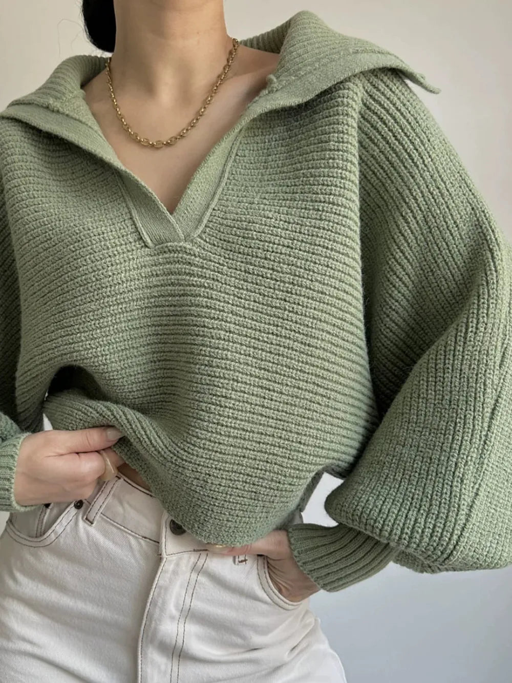 Johnny Collar Long Sleeve Sweater (16)