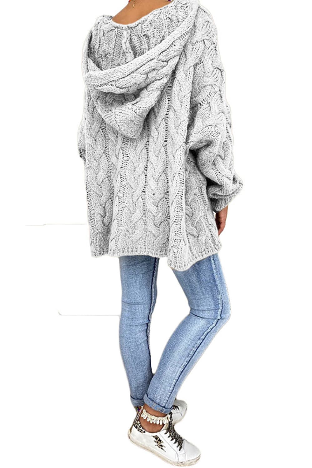 Cable-knit Hooded Sweater (8)