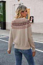 Round Neck Raglan Sleeve Sweater (6)