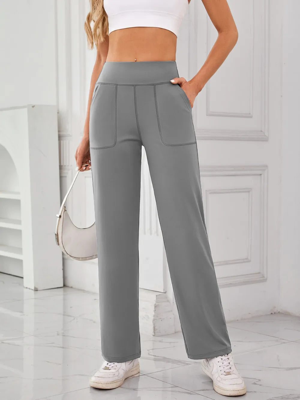 High Waist Active Pants Pockets (9)