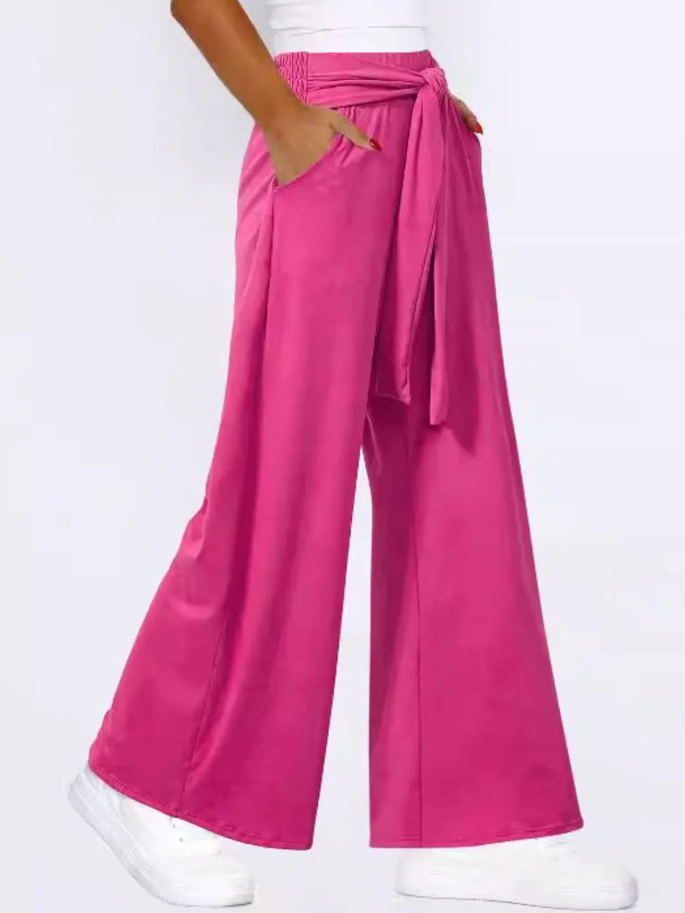 Tied Wide Leg Pants Pockets (12)