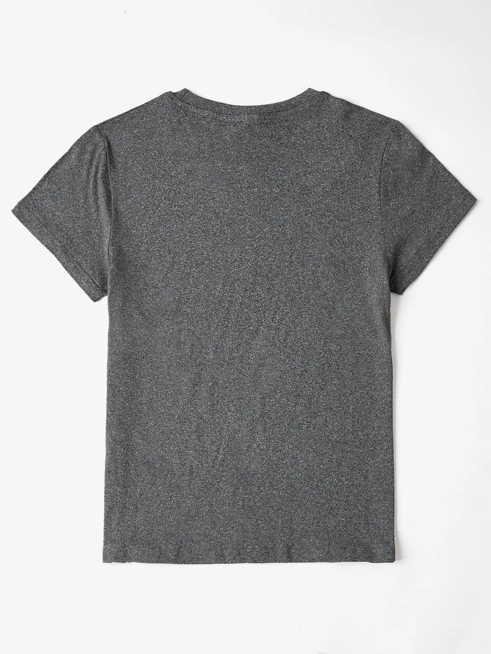 Letter Graphic Round Neck Short Sleeve T-shirt (17)