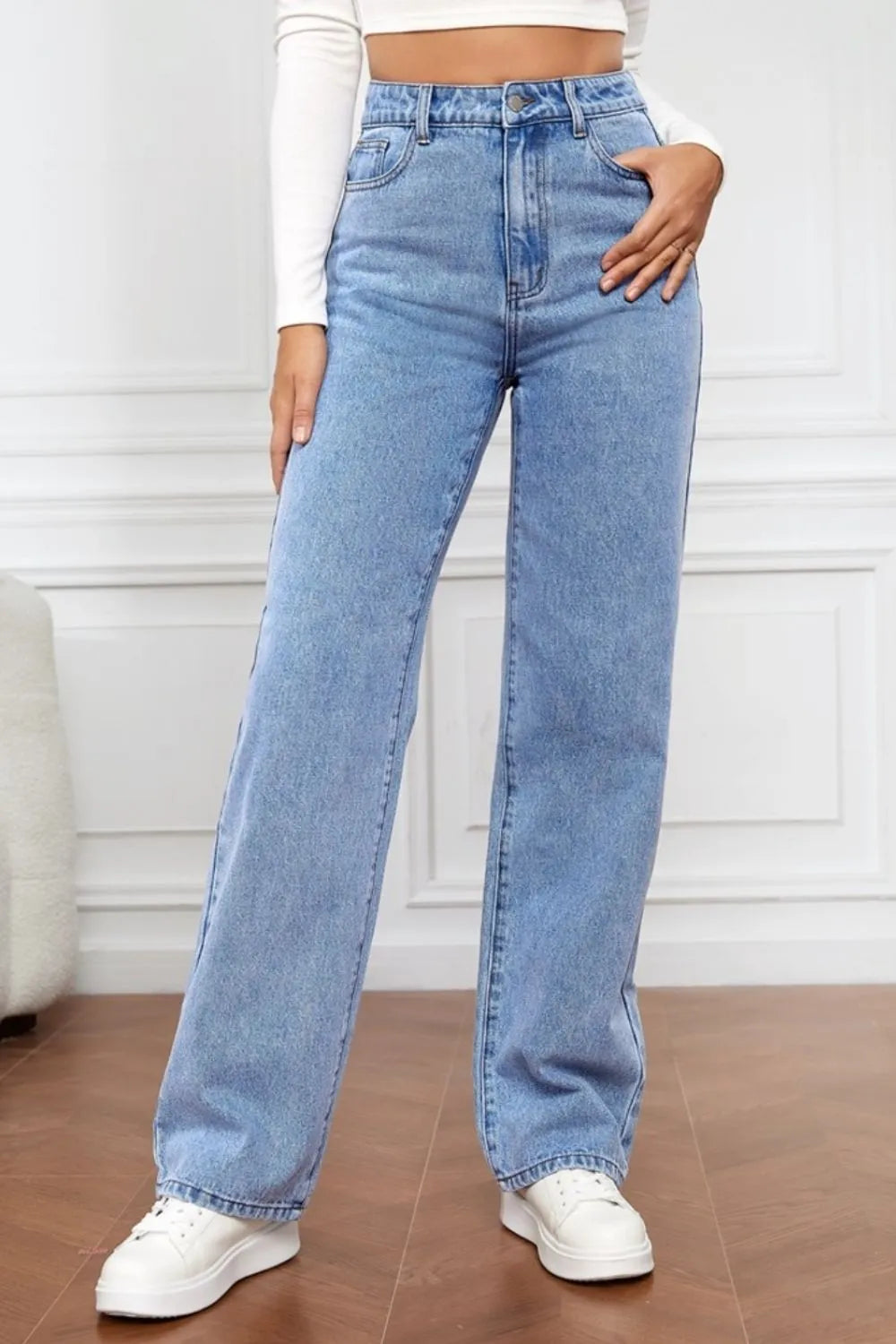 High Waist Straight Jeans (6)