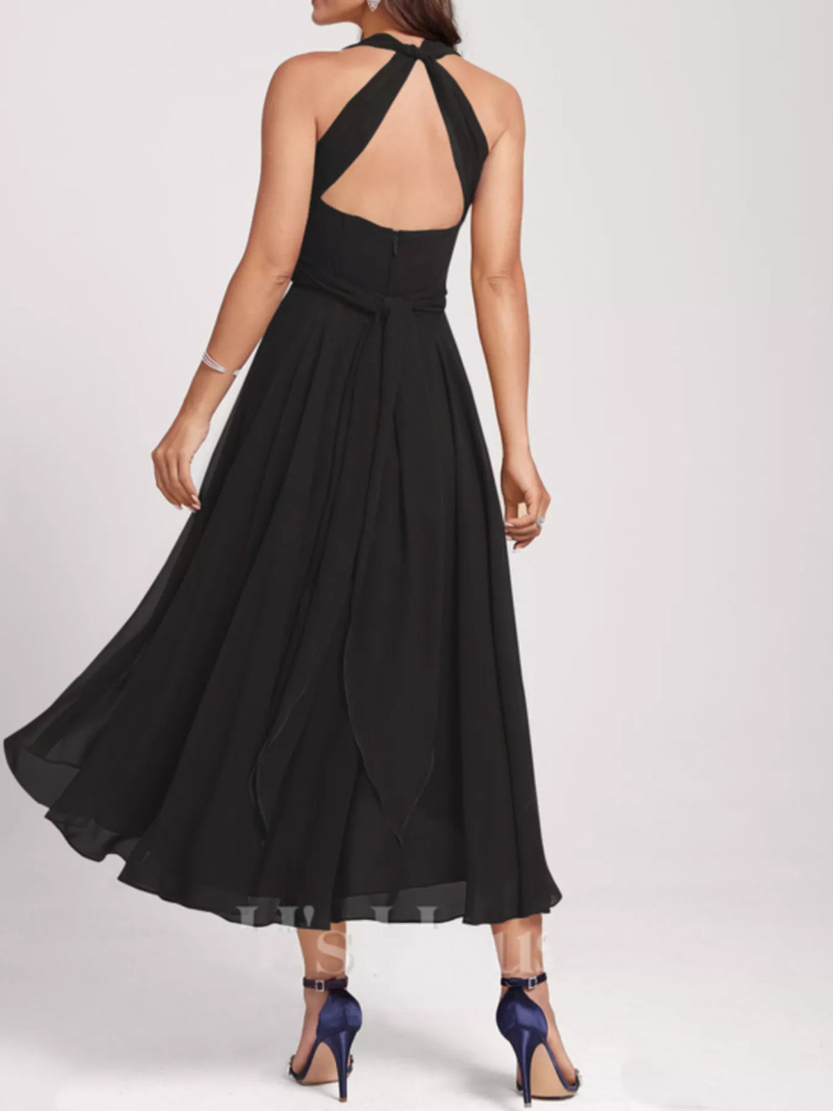 Ruched A-line Midi Dress (8)
