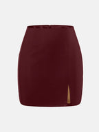 Slit Mini Skirt Zipper (12)