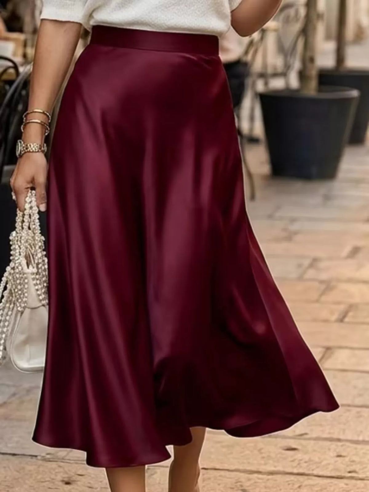 Satin Midi Skirt (5)