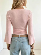 Slim Fit Flare Sleeve Top (14)