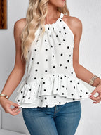 Ruffled Printed Halter Neck Cami Top (2)