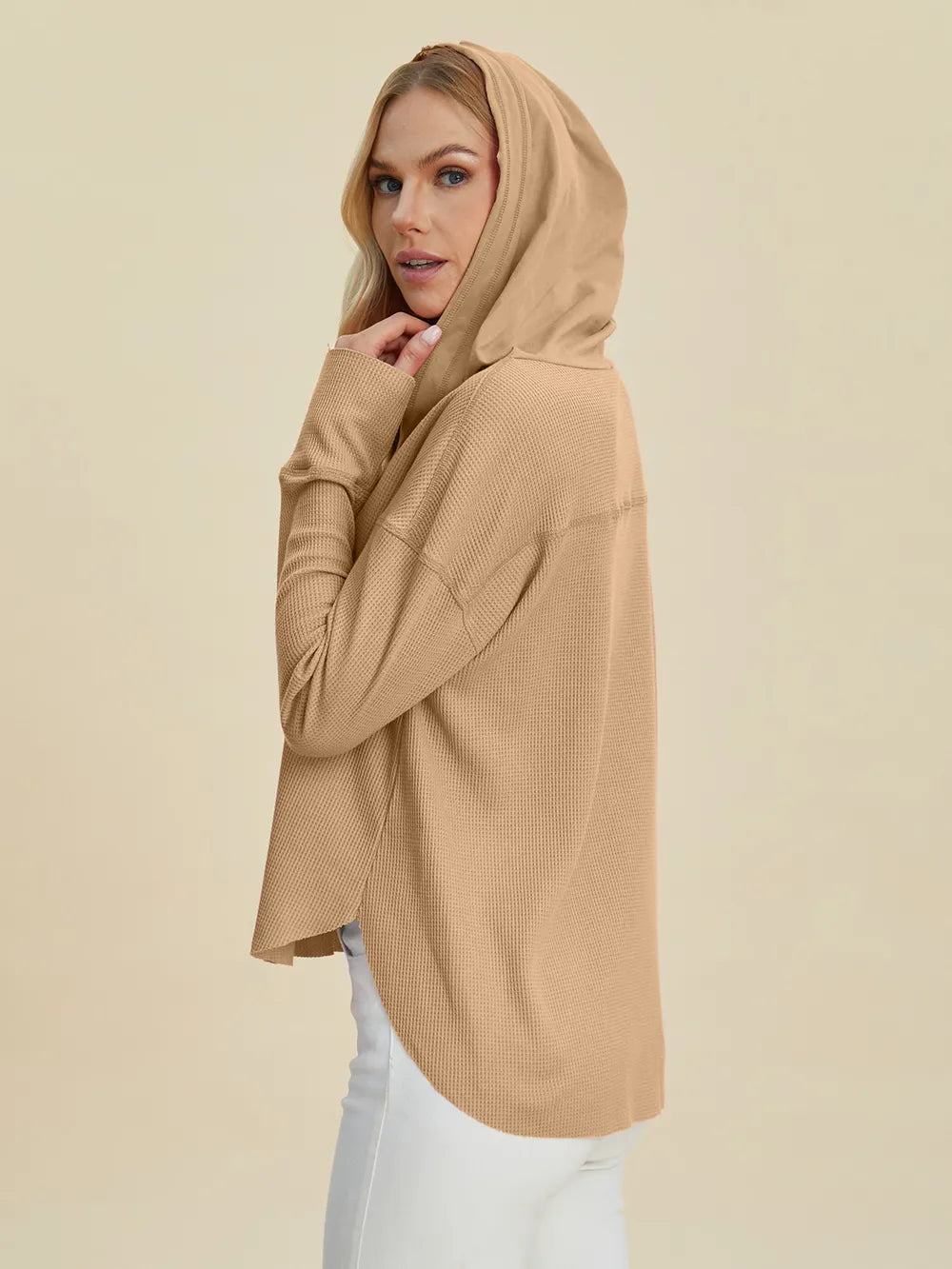 Full Size High-low Dropped Shoulder Long Sleeve Hoodie (11)