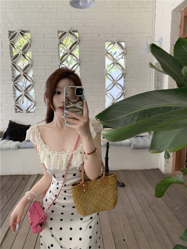 Polka Dot Brace Dress photo 8