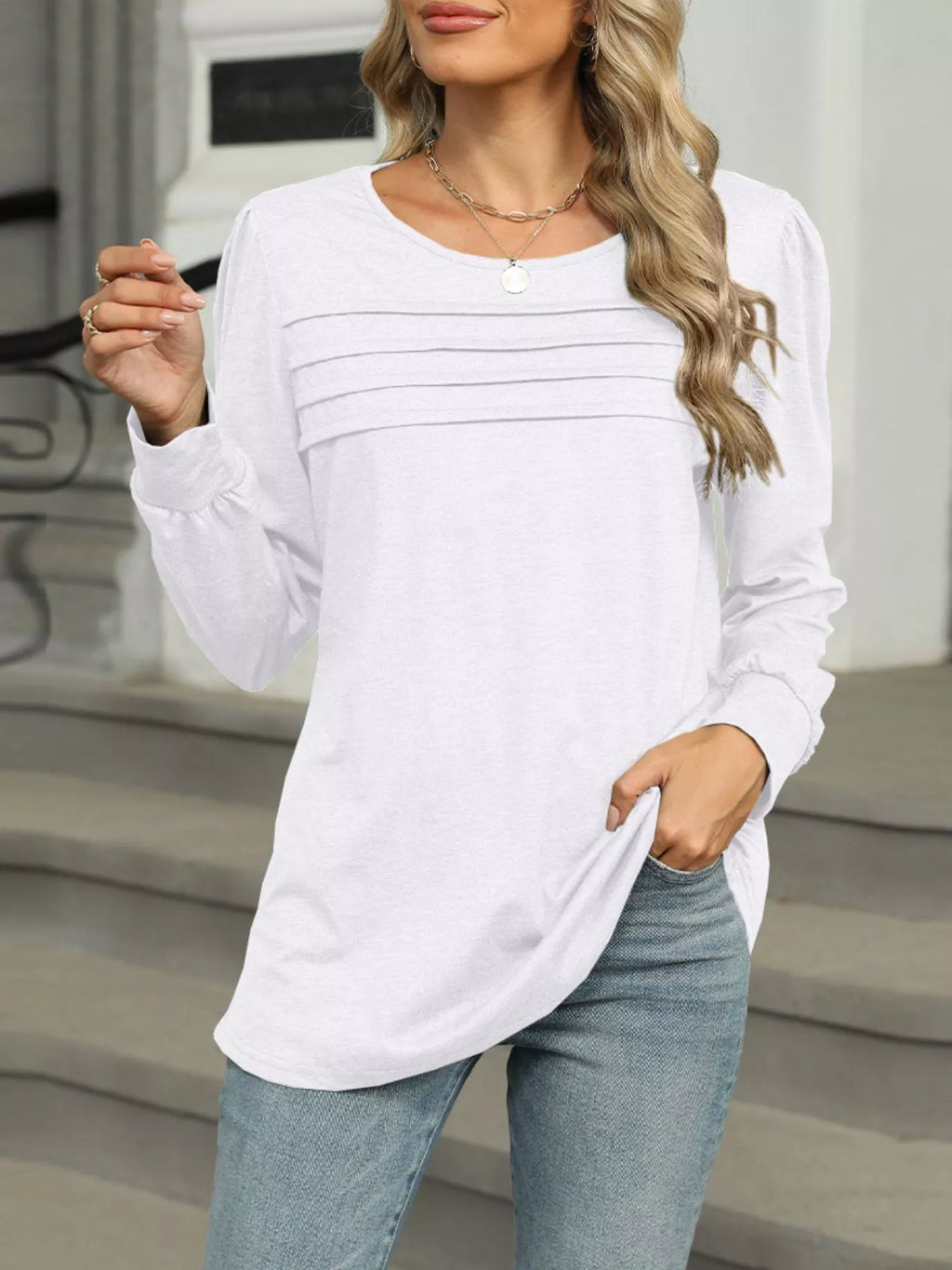 Long Sleeve Round Neck T-shirt (20)