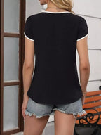 Notched Petal Sleeve Blouse (14)