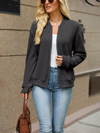 Zip-up Dropped Shoulder Top (14)