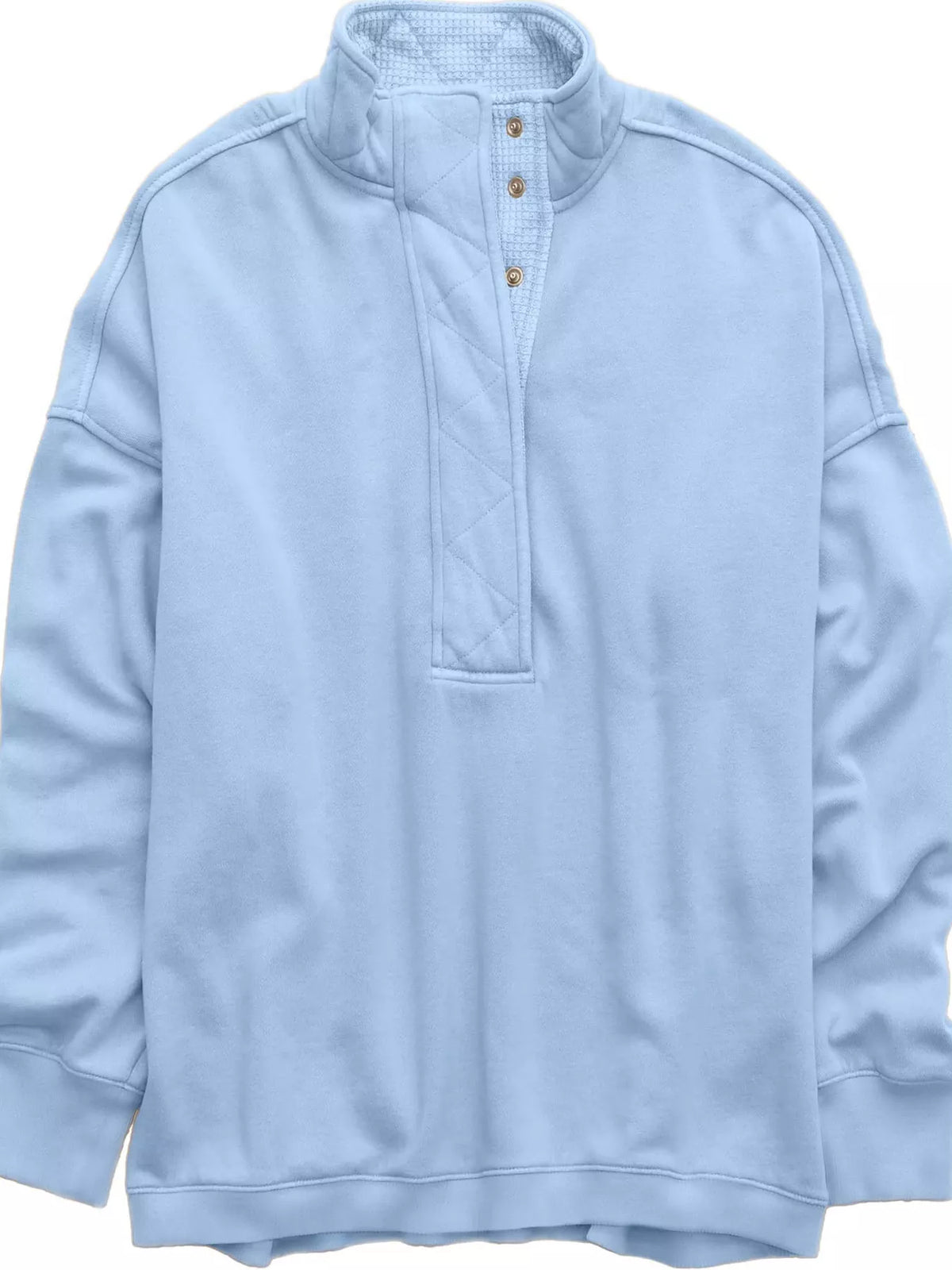 Half Snap Dropped Shoulder Sweatshirt (6)