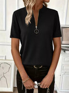 Half Zip Short Sleeve Top (6)