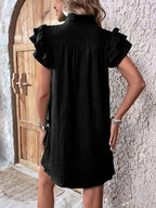 Ruffled Notched Cap Sleeve Mini Dress (21)