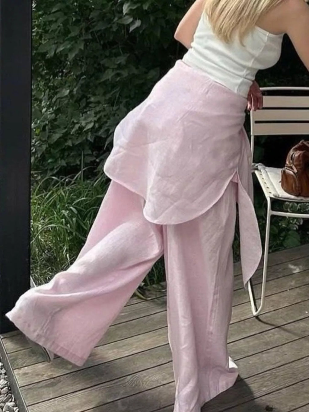 Button Up Shirt Drawstring Pants Set (12)