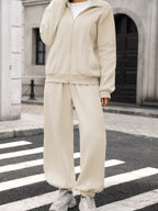 Zip-up Long Sleeve Top Pants Set (16)