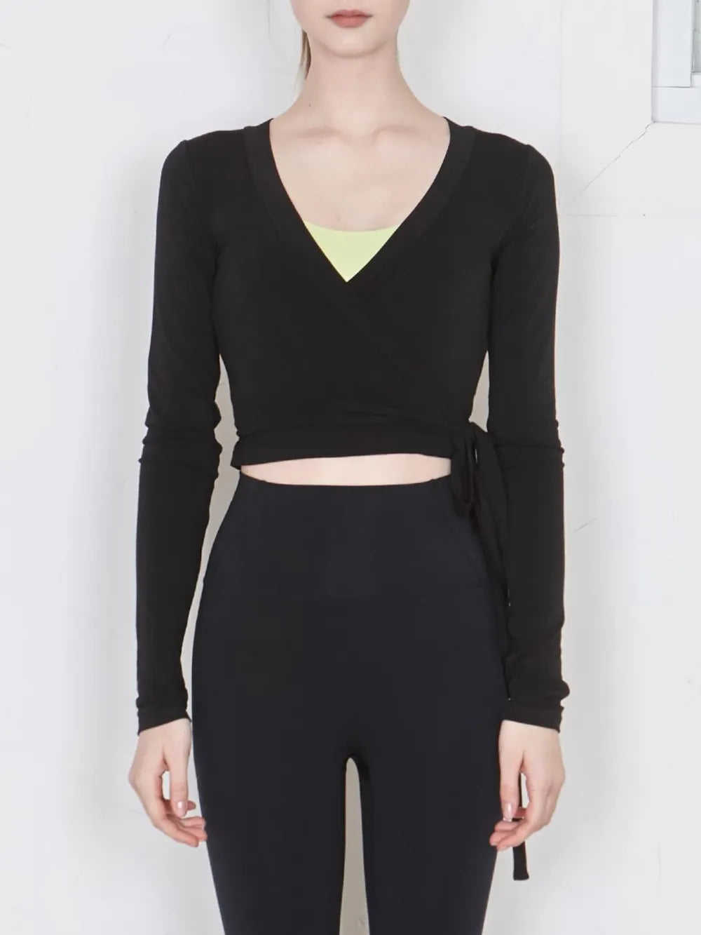 Tied Surplice Long Sleeve Top (13)