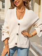 Oversized Knit Button-down Cardigan (3)