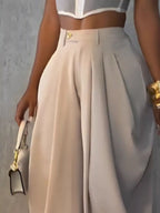 High-waisted Wide Leg Pleated Pants (5)
