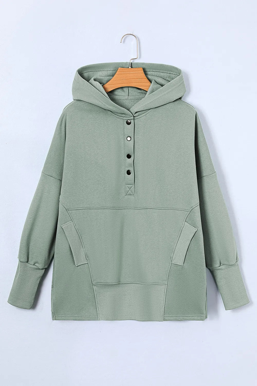Quarter-snap Dropped Shoulder Hoodie (25)