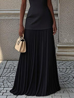 Full Size Sleeveless Top Pleated Maxi Skirt Set Plus (6)