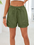 Casual Drawstring Elastic Waist Shorts (11)