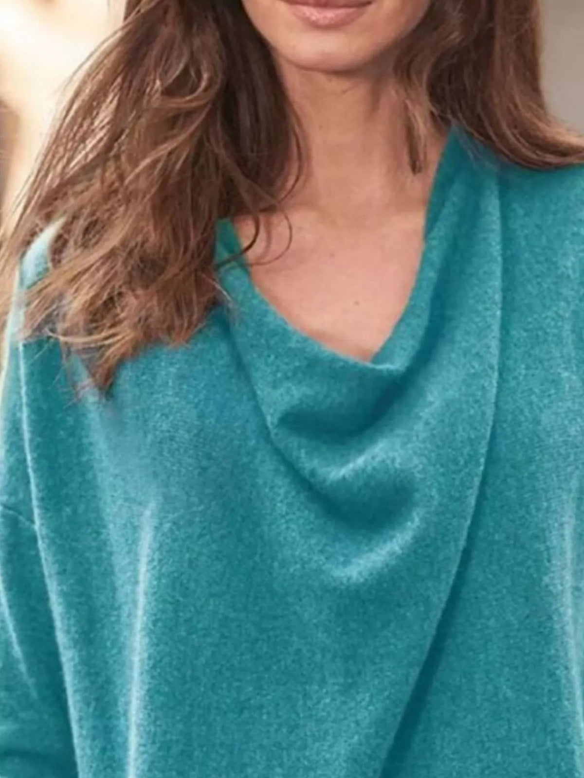 Full Size Cowl Neck Long Sleeve Top Plus (14)