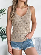 Openwork Wide Strap Knit Vest (7)