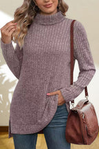Turtleneck High Low Top (29)